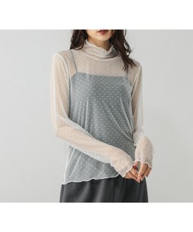 【グローバルワーク/GLOBAL WORK】のストレッチシアーハイネックプルオーバー/598008 人気、トレンドファッション・服の通販 founy(ファニー) ファッション Fashion レディースファッション Fashion for Women トップス・カットソー Cut & Sew Tops カジュアルプルオーバー・ニットトップス Pullovers & Knit Tops / Casual Pullovers インナー Innerwear ストレッチ Stretch, Stretchy Fabric チュール Tulip, Tulip Motif ドット Polka Dot, Dot Pattern ハイネック High Neck, Mock Neck プリント Print, Printed Pattern レース Lace, Lace Fabric |ID:prp329100004735008