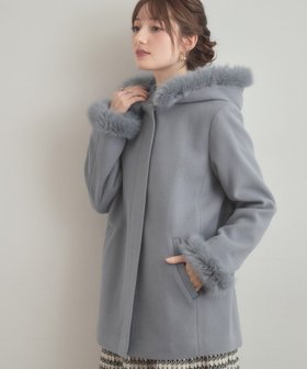 【クチュール ブローチ/Couture Brooch】のフードファーハーフ丈コート 人気、トレンドファッション・服の通販 founy(ファニー) ファッション Fashion レディースファッション Fashion for Women アウター Coat / Outerwear Collection コート・ロングコート・ピーコート Long Coats, Peacoats & More カフス Cuff Design スマート Smart, Elegant トリミング Trimming, Decorative Edge フロント Front, Front Design ポケット Pocket, Pocket Detail ミドル Middle Length, Mid Height |ID:prp329100004735039