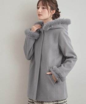 【クチュール ブローチ/Couture Brooch】の【大人可愛い・フード取り外し可能】フードフェイクファー ハーフ丈コート 人気、トレンドファッション・服の通販 founy(ファニー) ファッション Fashion レディースファッション Fashion for Women アウター Coat / Outerwear Collection コート・ロングコート・ピーコート Long Coats, Peacoats & More 2025年 2025 2025-2026秋冬・A/W Autumn/Winter 2025–26 AW25–26 おすすめ Recommended / Our Picks スマート Smart, Elegant ハーフ Half, Half-Length フェイクファー Faux Fur, Imitation Fur フロント Front, Front Design ポケット Pocket, Pocket Detail ミドル Middle Length, Mid Height |ID:prp329100004735039