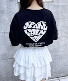 【イング/INGNI】のバックハート貼付チュニックTシャツ/A クロ/オフホワイト|ID: prp329100004735082 ipo3291000000034204760