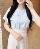 【イング/INGNI】のリボン付ラメ刺繍ロゴTシャツ サックス/オフラメ|ID: prp329100004735090 ipo3291000000034204796