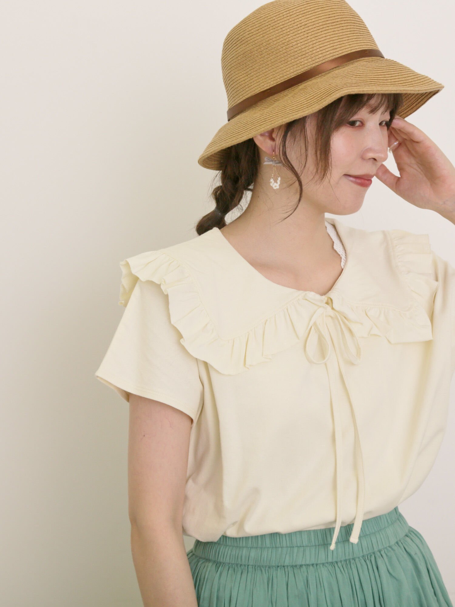 【サマンサモスモス/Samansa Mos2】の【EC先行販売】セーラー襟Tシャツ インテリア・キッズ・メンズ・レディースファッション・服の通販 founy(ファニー) 　ファッション　Fashion　レディースファッション　Fashion for Women　トップス・カットソー　Cut & Sew Tops　シャツ・ブラウス・オフィスカジュアル　Elegant Blouses & Button-Ups　ロングTシャツ・Tシャツ　Longline T-Shirts & Tees　ガーリー　Girly, Feminine Style　フリル　Frill, Ruffle　リボン　Ribbon, Bow　キナリ|ID: prp329100004735097 ipo3291000000034286090