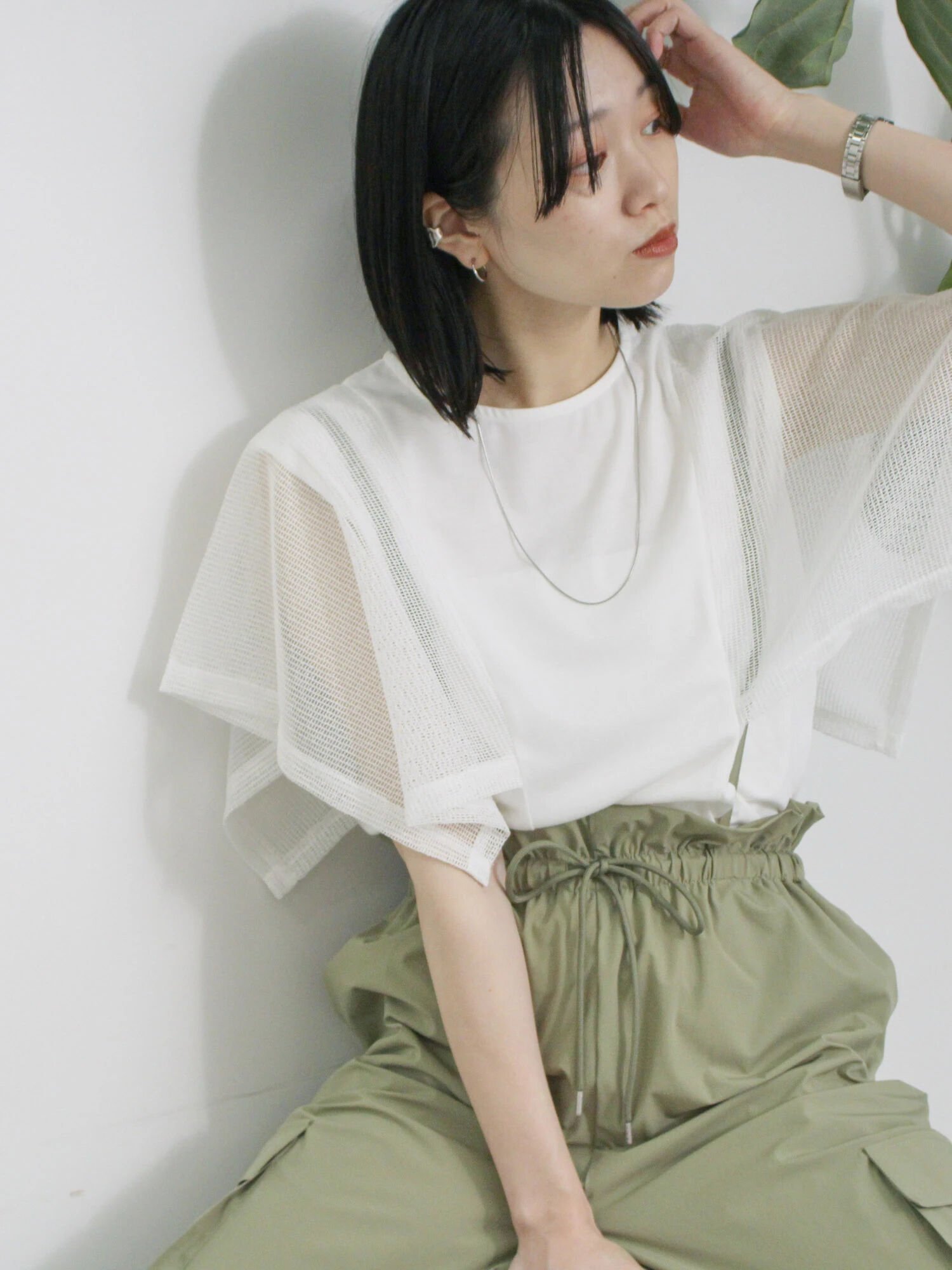 【サマンサモスモス/Samansa Mos2】の◎【接触冷感】メッシュ切替プルオーバー 人気、トレンドファッション・服の通販 founy(ファニー) 　ファッション　Fashion　レディースファッション　Fashion for Women　トップス・カットソー　Cut & Sew Tops　カジュアルプルオーバー・ニットトップス　Pullovers & Knit Tops / Casual Pullovers　スリーブ　Sleeve, Long Sleeve / Short Sleeve　メッシュ　Mesh, Net Fabric　切替　Switching, Contrast Panel　 other-1|ID: prp329100004735101 ipo3291000000034283798