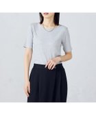 【コムサイズム/COMME CA ISM】の【アンサンブル対応】クロップド丈 リブTシャツ ラメ・ライトグレー|ID: prp329100004735145 ipo3291000000034300951