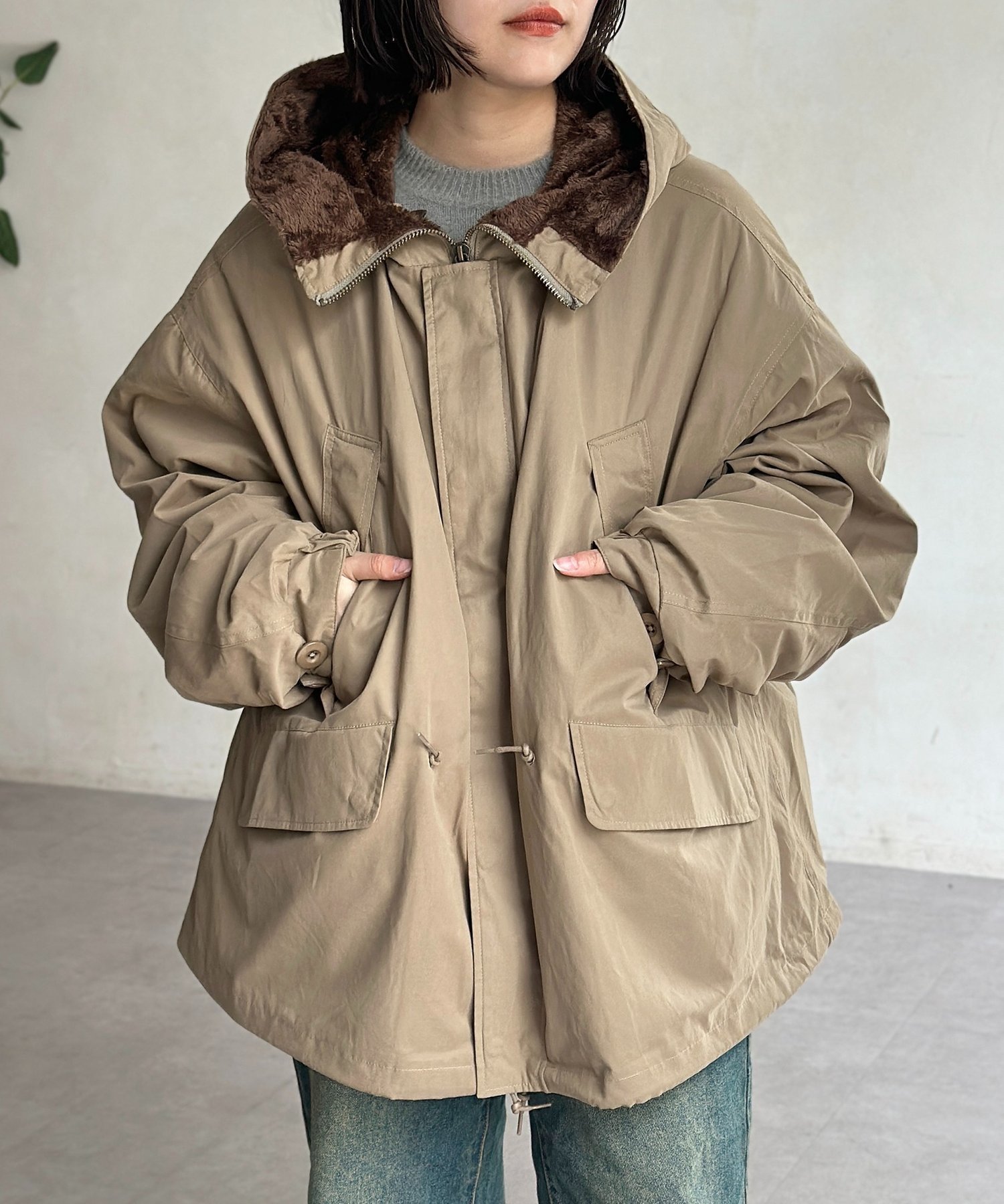 【シーピーシーエム/CPCM】の【ライナー付き】3WAYミリタリーブルゾン 人気、トレンドファッション・服の通販 founy(ファニー) 　ファッション　Fashion　レディースファッション　Fashion for Women　アウター　Coat / Outerwear Collection　ブルゾンジャケット・スポーティアウター　Blouson Jackets　春　Spring　デニム　Denim, Jeans Material　ドローコード　Drawcord, Drawstring Cord　定番　Standard, Basic Item　ブルゾン　Blouson, Bomber Jacket　ミリタリー　Military, Army Style　ライナー　Liner, Inner Layer　ロング　Long, Long-Length　A/W・秋冬　Autumn/Winter　おすすめ　Recommended / Our Picks　 other-1|ID: prp329100004735152 ipo3291000000034619765