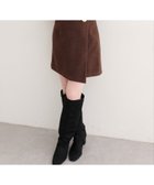 【ナチュラルクチュール/natural couture】の【WEB限定】べこべこ釦ラップミニスカート ブラウン|ID: prp329100004735262 ipo3291000000034658789