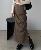 【ジュノア/JUNOAH】のcallautia 薄手ツイードサイドタックマーメイドスカート ブラウン|ID: prp329100004735265 ipo3291000000034436513