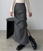 【ジュノア/JUNOAH】のcallautia 薄手ツイードサイドタックマーメイドスカート チャコール|ID: prp329100004735265 ipo3291000000034436514