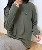 【アイモハ/aimoha】のaimoha -select-/ワンポイント刺繍ロングスリーブTシャツ グリーン|ID: prp329100004735274 ipo3291000000034329113