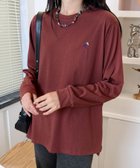 【アイモハ/aimoha】のaimoha -select-/ワンポイント刺繍ロングスリーブTシャツ レンガ|ID: prp329100004735274 ipo3291000000034329118