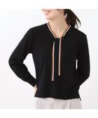 【リフレクト/Reflect】の【秋映え/なめらかな着心地】バイカラーボウタイ付きニット 人気、トレンドファッション・服の通販 founy(ファニー) ファッション Fashion レディースファッション Fashion for Women トップス・カットソー Cut & Sew Tops ニット Knit Tops & Sweaters なめらか Smooth, Silky Texture ジャケット Jacket, Outerwear スマート Smart, Elegant 秋 Autumn thumbnail ブラック|ID: prp329100004735288 ipo3291000000034531199