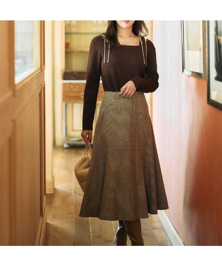 【クチュール ブローチ/Couture Brooch】の【クラシカル・パッと目を惹く】ラメ千鳥 マーメイド フレアスカート インテリア・キッズ・メンズ・レディースファッション・服の通販 founy(ファニー) ファッション Fashion レディースファッション Fashion for Women スカート Skirts Aライン・フレアスカート A-Line & Flared Skirts 2025年 2025 2025-2026秋冬・A/W Autumn/Winter 2025–26 AW25–26 おすすめ Recommended / Our Picks クラシカル Classical, Vintage-Inspired シルバー Silver, Metallic Silver スマート Smart, Elegant ツイード Twill, Twill Weave フレア Flare, Flared ベーシック Basic, Essential ポケット Pocket, Pocket Detail マーメイド Mermaid, Fishtail Silhouette エレガント 上品 Elegant モカブラウン|ID: prp329100004735292 ipo3291000000034658451