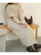 【バブ ブージュルード/Bab Bou Jeloud】の【低身長向けサイズあり】アームウォーマー付きニットワンピース IVORY|ID: prp329100004735337 ipo3291000000034498914