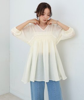 【バブ ブージュルード/Bab Bou Jeloud】のギャザーミニワンピース 人気、トレンドファッション・服の通販 founy(ファニー) ファッション Fashion レディースファッション Fashion for Women ワンピース Dresses |ID:prp329100004735350