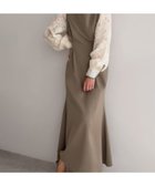 【ジュノア/JUNOAH】のパフスリーブフラワージャガードワンピース(裏地なし) グレージュ|ID: prp329100004735359 ipo3291000000034206228