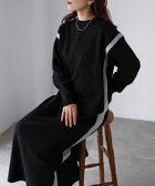 【リベリー/Riberry】のバイカラーラインニットワンピース ブラック|ID: prp329100004735362 ipo3291000000035127299