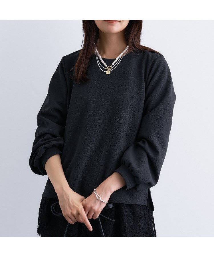 【インディヴィ/INDIVI】の【SETUP可能/袖コンシャス】ダンボールジャージトップス インテリア・キッズ・メンズ・レディースファッション・服の通販 founy(ファニー) ファッション Fashion レディースファッション Fashion for Women トップス・カットソー Cut & Sew Tops セットアップ Matching Sets レディーストップス・ブラウス Tops & Blouses / Assorted Women's Tops アンティーク Antique-Inspired ギャザー Gathered, Ruffled コンシャス Conscious, Bodycon コンパクト Compact, Small Size シンプル Simple, Minimal ストレッチ Stretch, Stretchy Fabric スマート Smart, Elegant セットアップ Set-Up, Coordinated Outfit テーパード Tapered, Tapered Pants ワイド Wide, Wide Fit チャコールグレー|ID: prp329100004735375 ipo3291000000034589658