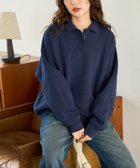 【フリークスストア/FREAK'S STORE】のポロ襟 スウェット プルオーバー【限定展開】 25AW ネイビー|ID: prp329100004735406 ipo3291000000034206498