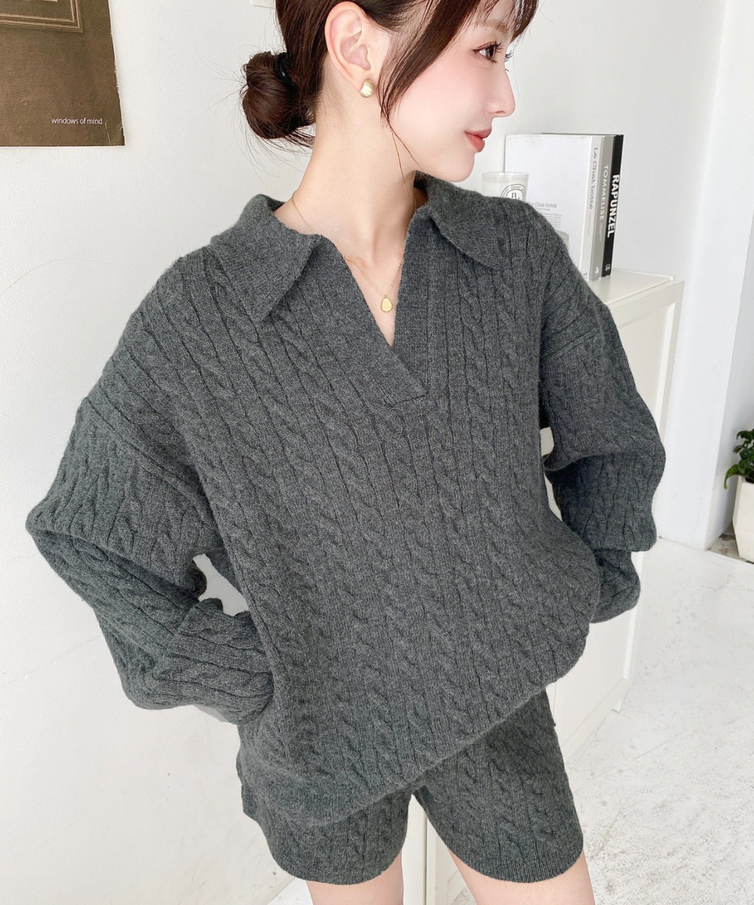【モーメントプラス/moment+ / MEN】のセットアップ ケーブル編みポロ ショートパンツセットアップニット インテリア・キッズ・メンズ・レディースファッション・服の通販 founy(ファニー) 　ファッション　Fashion　メンズファッション　Fashion for Men　ボトムス　Bottoms　ハーフパンツ・ショートパンツ　Shorts & Half Pants　アクセサリー　Fashion Accessories　ショート　Short, Short Length　シンプル　Simple, Minimal　スニーカー　Sneakers, Trainers　スラックス　Slacks, Dress Pants　セットアップ　Set-Up, Coordinated Outfit　トレンド　Trend, Trending Now　バランス　Balance, Style Balance　ベーシック　Basic, Essential　リラックス　Relax, Relaxed Fit　A/W・秋冬　Autumn/Winter　再入荷　Restock / Back in Stock　プチプライス・低価格　Affordable / Budget Price　おすすめ　Recommended / Our Picks　エレガント 上品　Elegant　チャコールグレー|ID: prp329100004735478 ipo3291000000034264493