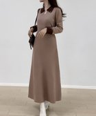 【ジュノア/JUNOAH】のバイカラーセミフレアニットワンピース 人気、トレンドファッション・服の通販 founy(ファニー) ファッション Fashion レディースファッション Fashion for Women ワンピース Dresses ニットワンピース Knit Dresses thumbnail モカ|ID: prp329100004735489 ipo3291000000034239622
