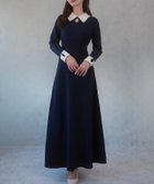 【ジュノア/JUNOAH】のバイカラーセミフレアニットワンピース 人気、トレンドファッション・服の通販 founy(ファニー) ファッション Fashion レディースファッション Fashion for Women ワンピース Dresses ニットワンピース Knit Dresses thumbnail ネイビー|ID: prp329100004735489 ipo3291000000034239623