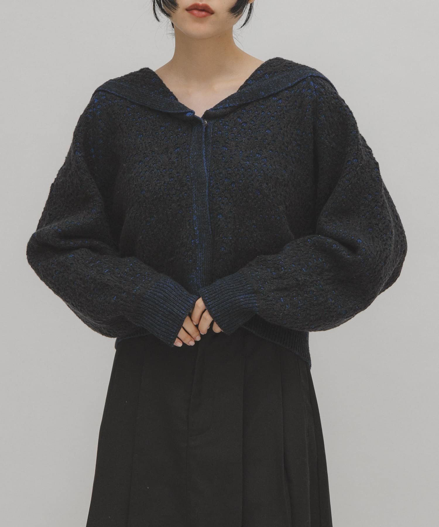 【ケービーエフ/KBF / URBAN RESEARCH】のJQセーラーカーディガン インテリア・キッズ・メンズ・レディースファッション・服の通販 founy(ファニー) 　ファッション　Fashion　レディースファッション　Fashion for Women　トップス・カットソー　Cut & Sew Tops　カーディガン・羽織り　Layered Style Cardigans　2025年　2025　2025-2026秋冬・A/W　Autumn/Winter 2025–26 AW25–26　冬　Winter / This Winter　インナー　Innerwear　カーディガン　Cardigan, Knitwear　フロント　Front, Front Design　ブルゾン　Blouson, Bomber Jacket　A/W・秋冬　Autumn/Winter　チャコールグレー|ID: prp329100004735560 ipo3291000000034277851