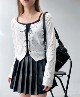 【アズノウアズ プラス/AS KNOW AS plus】の♪レースアップデザイン レイヤード風プルオーバー 人気、トレンドファッション・服の通販 founy(ファニー) ファッション Fashion レディースファッション Fashion for Women トップス・カットソー Cut & Sew Tops カジュアルプルオーバー・ニットトップス Pullovers & Knit Tops / Casual Pullovers ガーリー Girly, Feminine Style フロント Front, Front Design 再入荷 Restock / Back in Stock |ID:prp329100004735579