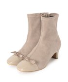 【クチュール ブローチ/Couture Brooch】のドッキングデザインリボンストレッチブーツ 人気、トレンドファッション・服の通販 founy(ファニー) ファッション Fashion レディースファッション Fashion for Women エナメル Patent Leather クッション Cushion, Throw Pillow サテン Satin, Glossy Fabric ストレッチ Stretch, Stretchy Fabric スマート Smart, Elegant ドッキング Docking, Mixed Material リボン Ribbon, Bow thumbnail ピンクベージュ|ID: prp329100004735649 ipo3291000000034447024