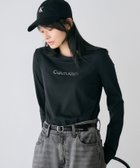 【カルバンクライン/Calvin Klein】の【公式ショップ】 カルバンクライン ロングスリーブスタンダードロゴスリムTシャツ Calvin Klein Jeans 47D281G 人気、トレンドファッション・服の通販 founy(ファニー) ファッション Fashion レディースファッション Fashion for Women トップス・カットソー Cut & Sew Tops シャツ・ブラウス・オフィスカジュアル Elegant Blouses & Button-Ups ロングTシャツ・Tシャツ Longline T-Shirts & Tees アウトドア Outdoor Clothing ストレッチ Stretch, Stretchy Fabric ストレート Straight, Straight Cut スリーブ Sleeve, Long Sleeve / Short Sleeve リラックス Relax, Relaxed Fit ロング Long, Long-Length thumbnail Black|ID: prp329100004735670 ipo3291000000034519900
