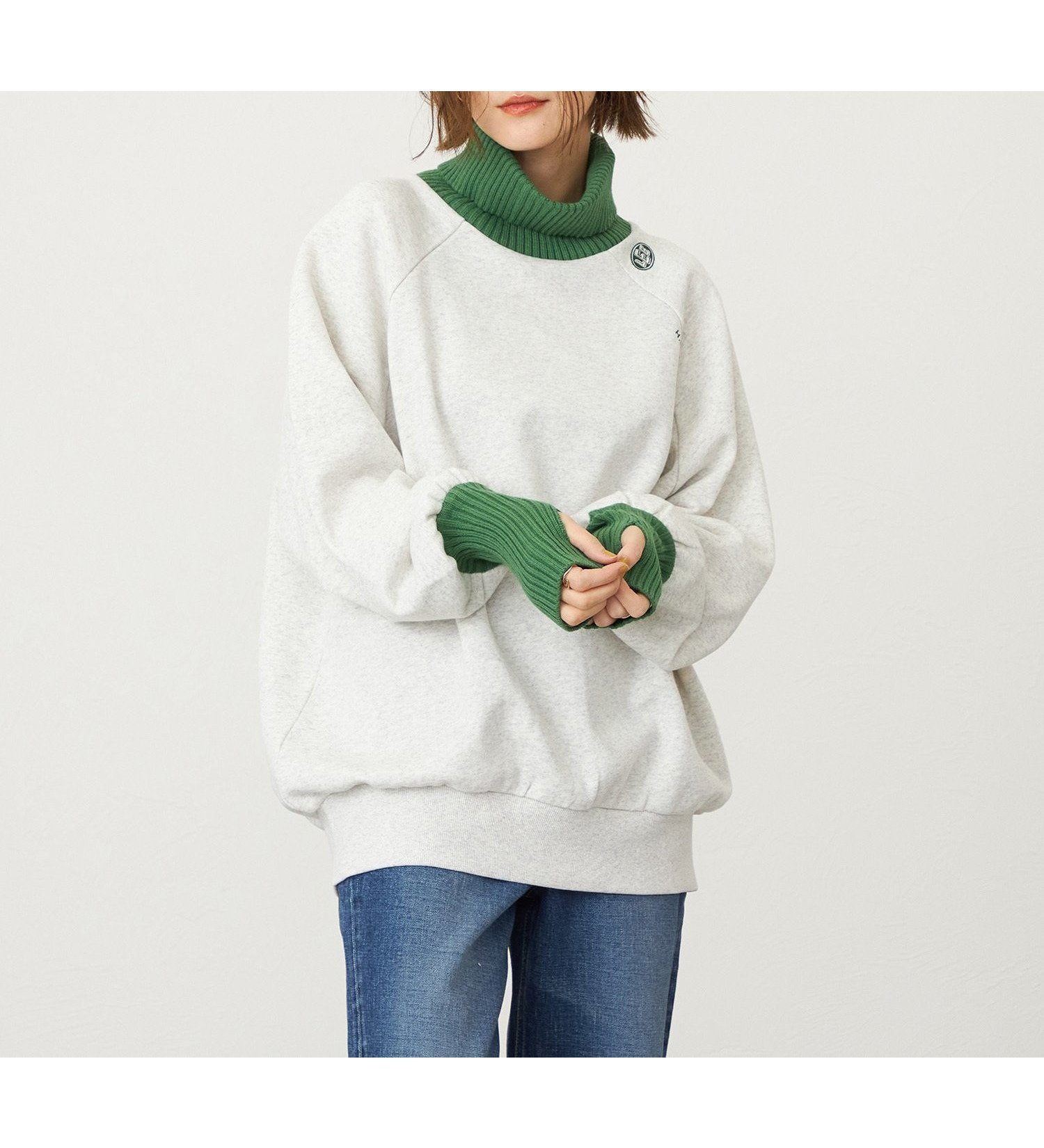 【エドウイン オンライン モール/EDWIN ONLINE MALL】のLee タートルネックスウェット【ベストセラー】 インテリア・キッズ・メンズ・レディースファッション・服の通販 founy(ファニー) ファッション Fashion レディースファッション Fashion for Women アウター Coat / Outerwear Collection トップス・カットソー Cut & Sew Tops レディースパーカー・カジュアルフーディー Casual Hoodies & Sweatshirts ベスト&ジレ / 重ね着スタイル Vests & Gilets スウェット・クルーネックトップス Sweatshirts & Crewnecks / Relaxed Fit Sweat Tops タートルネック・ハイネックトップス Turtlenecks & High-Neck Tops ボトム Bottoms, Lower Wear ルーズ Loose, Oversized グリーン|ID: prp329100004735687 ipo3291000000034842082