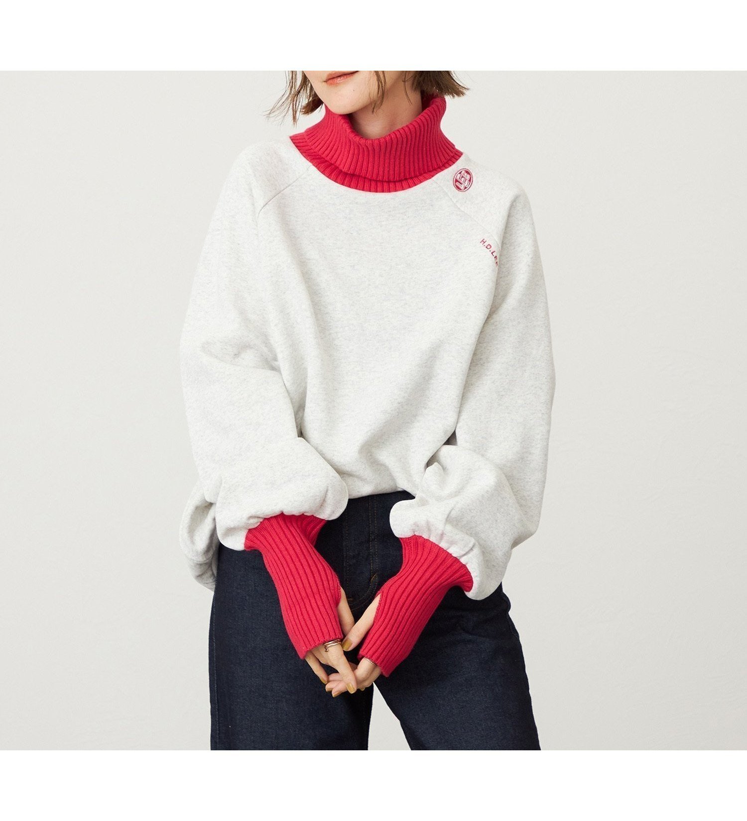 【エドウイン オンライン モール/EDWIN ONLINE MALL】のLee タートルネックスウェット【ベストセラー】 インテリア・キッズ・メンズ・レディースファッション・服の通販 founy(ファニー) ファッション Fashion レディースファッション Fashion for Women アウター Coat / Outerwear Collection トップス・カットソー Cut & Sew Tops レディースパーカー・カジュアルフーディー Casual Hoodies & Sweatshirts ベスト&ジレ / 重ね着スタイル Vests & Gilets スウェット・クルーネックトップス Sweatshirts & Crewnecks / Relaxed Fit Sweat Tops タートルネック・ハイネックトップス Turtlenecks & High-Neck Tops ボトム Bottoms, Lower Wear ルーズ Loose, Oversized ピンク|ID: prp329100004735687 ipo3291000000034842083