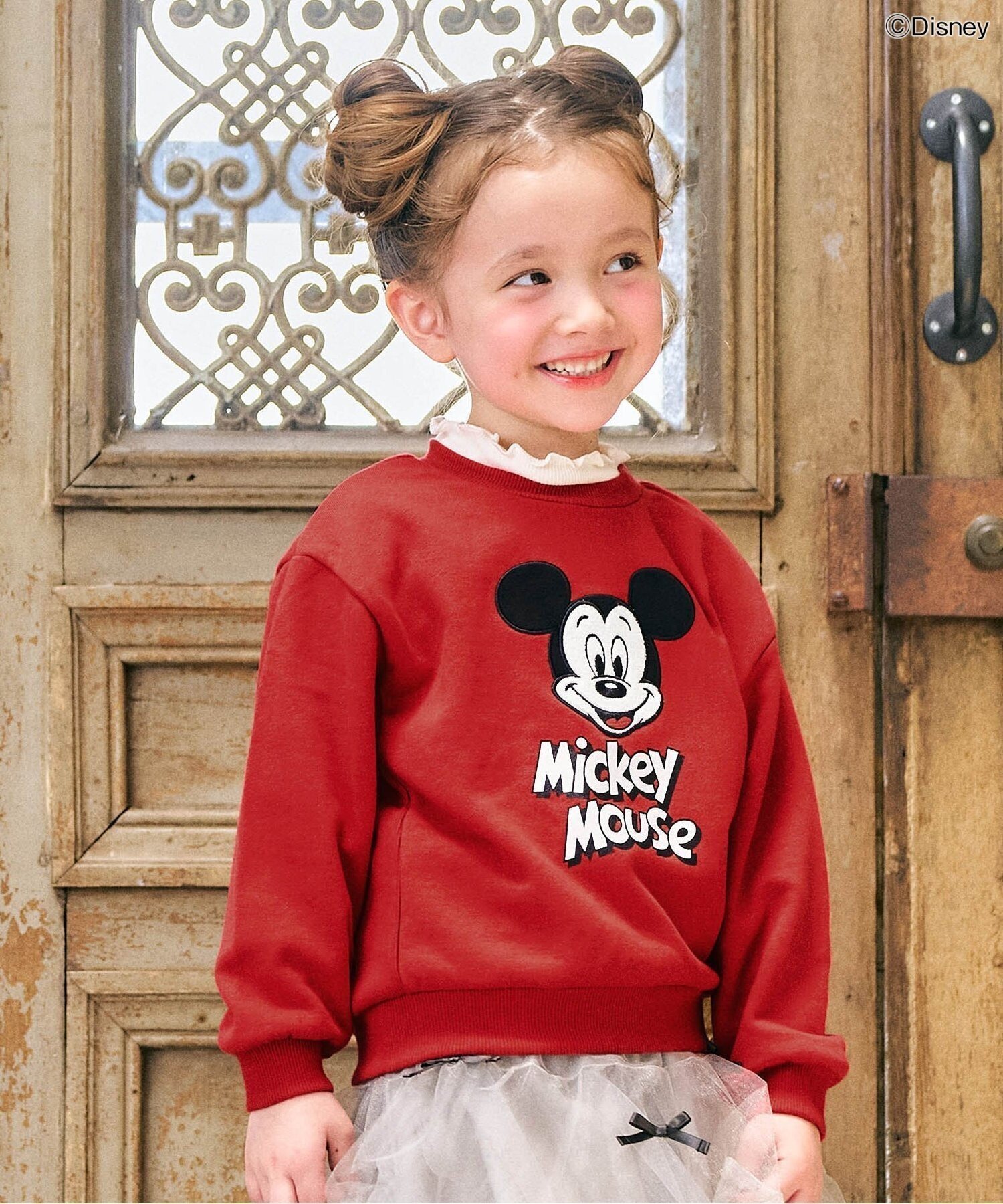 【エフオー オンラインストア/F.O.Online Store / KIDS】の【リンク】ディズニーキャラクターアソートトレーナー インテリア・キッズ・メンズ・レディースファッション・服の通販 founy(ファニー) 　ファッション　Fashion　キッズファッション　Fashion for Kids　インナー　Innerwear　秋　Autumn　コレクション　Collection, Seasonal Line　トレーナー　Sweatshirt, Trainer　フリル　Frill, Ruffle　プリント　Print, Printed Pattern　おすすめ　Recommended / Our Picks　レッド|ID: prp329100004735725 ipo3291000000034612764