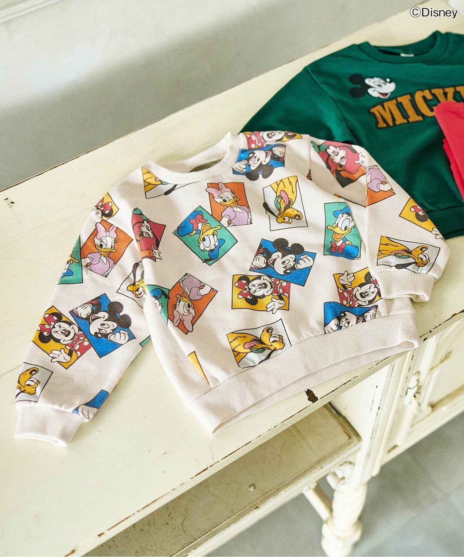 【エフオー オンラインストア/F.O.Online Store / KIDS】の【リンク】ディズニーキャラクターアソートトレーナー インテリア・キッズ・メンズ・レディースファッション・服の通販 founy(ファニー) 　ファッション　Fashion　キッズファッション　Fashion for Kids　インナー　Innerwear　秋　Autumn　コレクション　Collection, Seasonal Line　トレーナー　Sweatshirt, Trainer　フリル　Frill, Ruffle　プリント　Print, Printed Pattern　おすすめ　Recommended / Our Picks　アイボリー|ID: prp329100004735725 ipo3291000000034612766