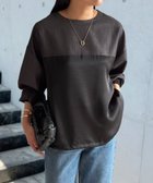 【スタイルドア/STYLEDOOR】のデニムライクドッキングドロストヘムプルオーバー ブラック|ID: prp329100004735726 ipo3291000000034276560
