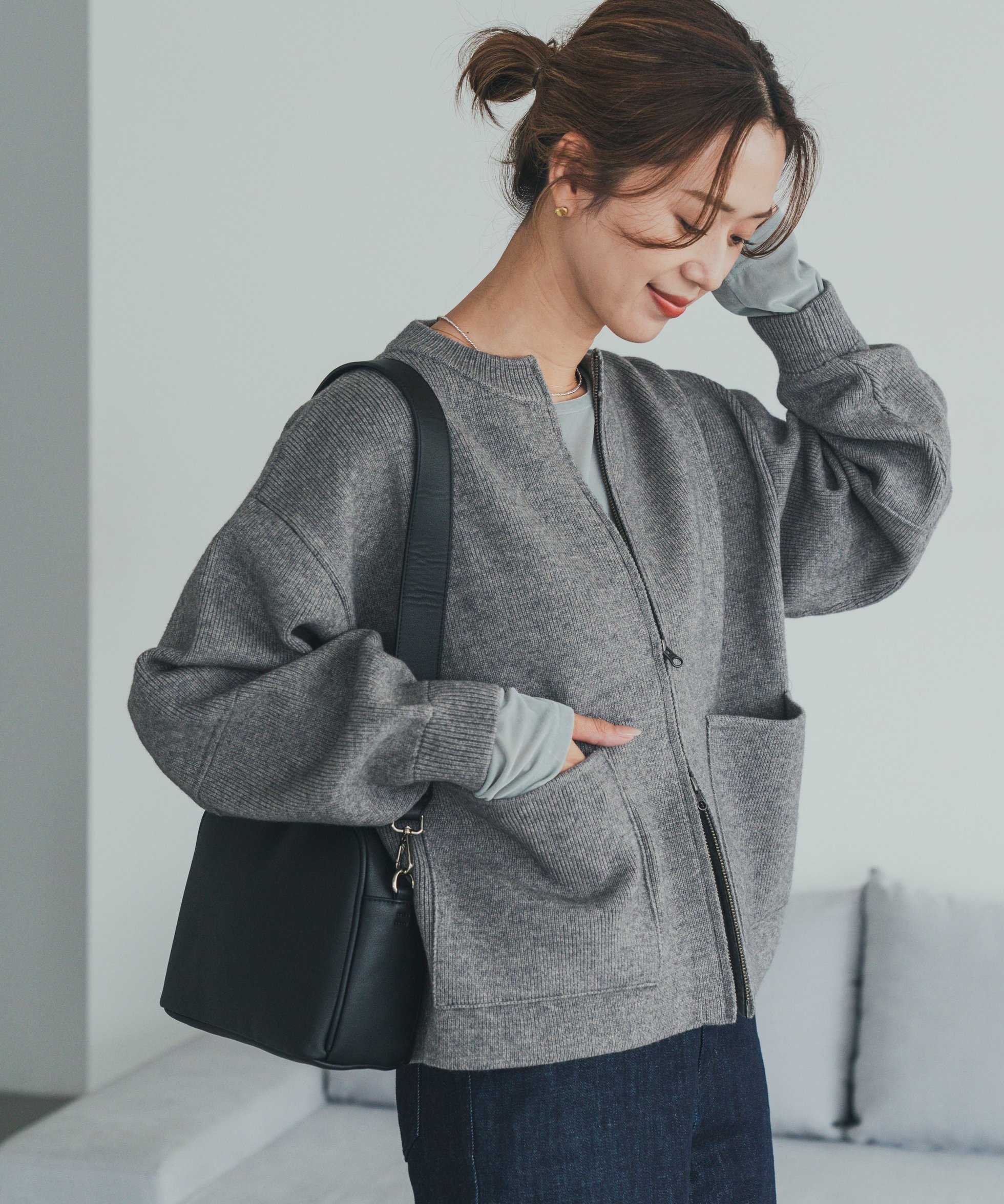 【アーバンリサーチ ドアーズ/URBAN RESEARCH DOORS】のニットZIPブルゾン 人気、トレンドファッション・服の通販 founy(ファニー) ファッション Fashion レディースファッション Fashion for Women アウター Coat / Outerwear Collection ブルゾンジャケット・スポーティアウター Blouson Jackets トップス・カットソー Cut & Sew Tops ニット Knit Tops & Sweaters 2025年 2025 2025-2026秋冬・A/W Autumn/Winter 2025–26 AW25–26 冬 Winter / This Winter カーディガン Cardigan, Knitwear シンプル Simple, Minimal ジップ Zip, Zipper デニム Denim, Jeans Material ブルゾン Blouson, Bomber Jacket ベーシック Basic, Essential 定番 Standard, Basic Item A/W・秋冬 Autumn/Winter other-1|ID: prp329100004735773 ipo3291000000034794395