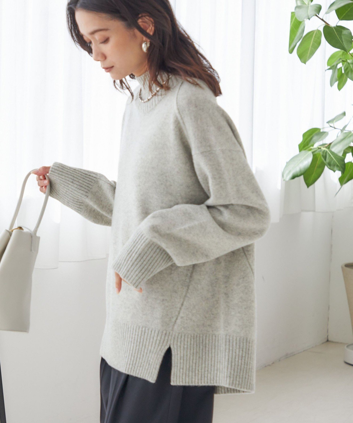 【シップス フォー ウィメン/SHIPS】の手洗い可能 ウール カシミヤ ハイネック プルオーバー インテリア・キッズ・メンズ・レディースファッション・服の通販 founy(ファニー) ファッション Fashion レディースファッション Fashion for Women トップス・カットソー Cut & Sew Tops カジュアルプルオーバー・ニットトップス Pullovers & Knit Tops / Casual Pullovers シンプル Simple, Minimal スマート Smart, Elegant スリット Slit, Slit Detail ハイネック High Neck, Mock Neck バランス Balance, Style Balance フォルム Silhouette, Form ポケット Pocket, Pocket Detail ミュール Mule, Backless Shoes 2025年 2025 2025-2026秋冬・A/W Autumn/Winter 2025–26 AW25–26 ライトグレー|ID: prp329100004735790 ipo3291000000034882262