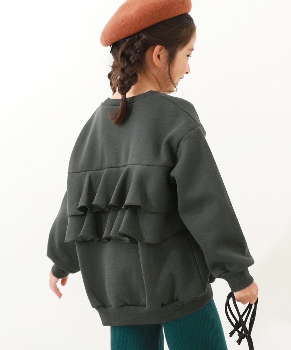 【デビロック/devirock / KIDS】のバックフリル 裏起毛 トレーナー トレーナー トップス 25AW インテリア・キッズ・メンズ・レディースファッション・服の通販 founy(ファニー) ファッション Fashion キッズファッション Fashion for Kids トップス・カットソー Cut & Sew Tops デニム Denim, Jeans Material トレーナー Sweatshirt, Trainer フリル Frill, Ruffle おすすめ Recommended / Our Picks 2025年 2025 2025-2026秋冬・A/W Autumn/Winter 2025–26 AW25–26 スミクロ|ID: prp329100004735835 ipo3291000000034774591