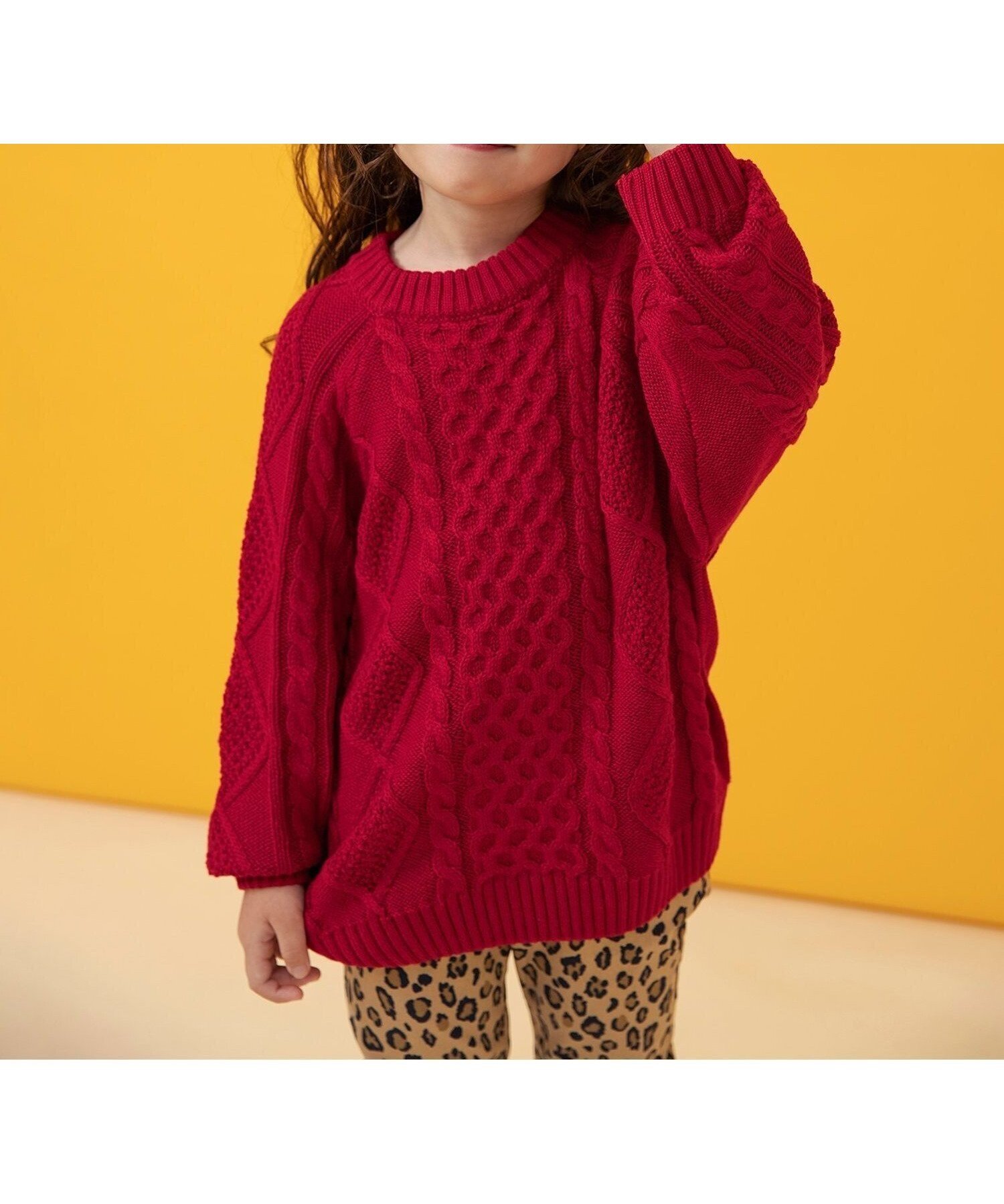 【エフオー オンラインストア/F.O.Online Store / KIDS】のウォッシャブルニット インテリア・キッズ・メンズ・レディースファッション・服の通販 founy(ファニー) 　ファッション　Fashion　キッズファッション　Fashion for Kids　セーター　Sweater, Knitwear　人気　Popular, Best Seller　レッド|ID: prp329100004735859 ipo3291000000034209283