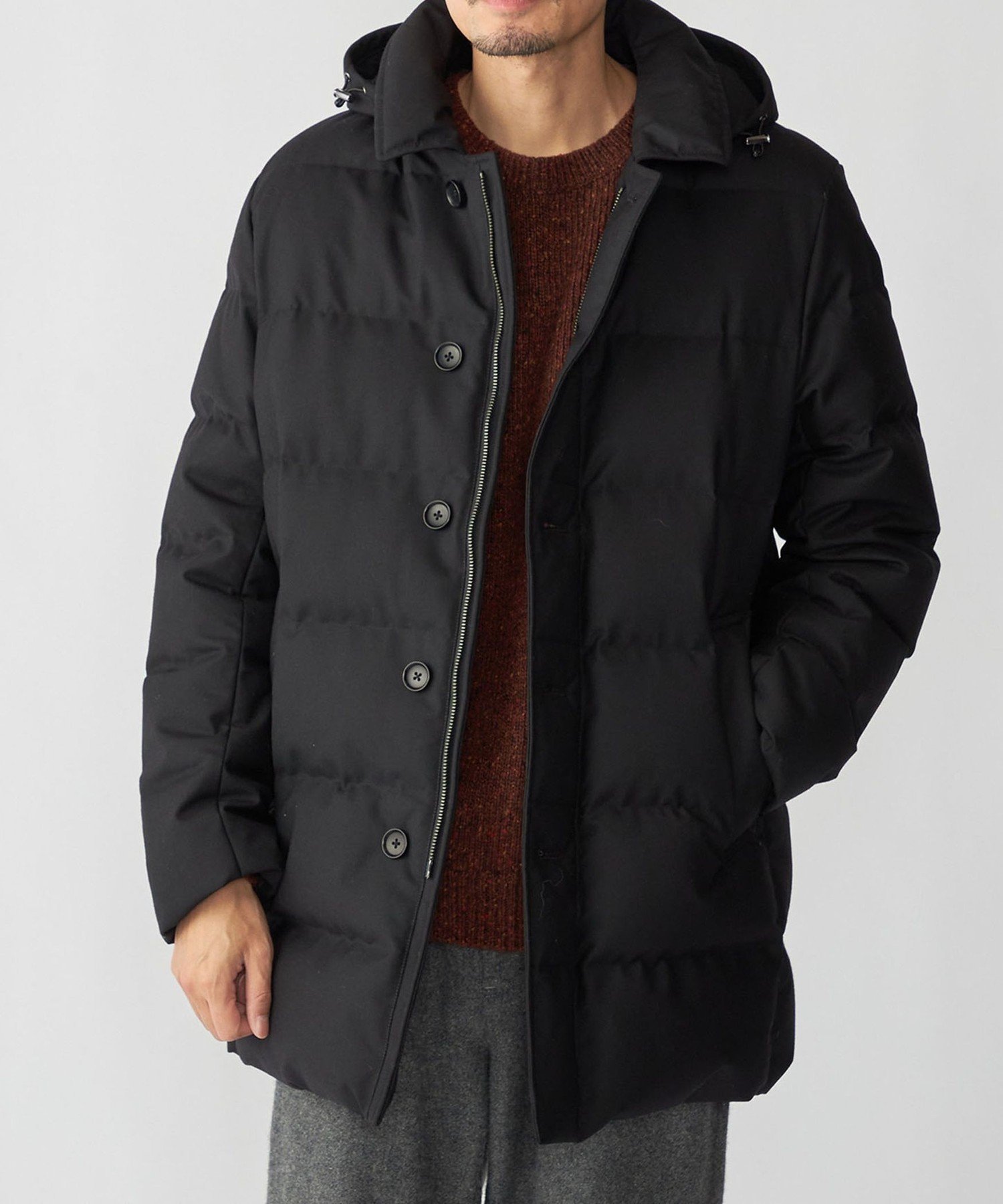 【シップス/SHIPS / MEN】のSHIPS ウール ダウン ピーコート インテリア・キッズ・メンズ・レディースファッション・服の通販 founy(ファニー) 　ファッション　Fashion　メンズファッション　Fashion for Men　エレガント 上品　Elegant　コンパクト　Compact, Small Size　今季　This Season, Current Season　ジャケット　Jacket, Outerwear　ダウン　Down, Puffer　デニム　Denim, Jeans Material　パターン　Pattern, Design Print　ビジネス 仕事 通勤　Business / Work / Commuting　ブラック|ID: prp329100004735888 ipo3291000000034603693