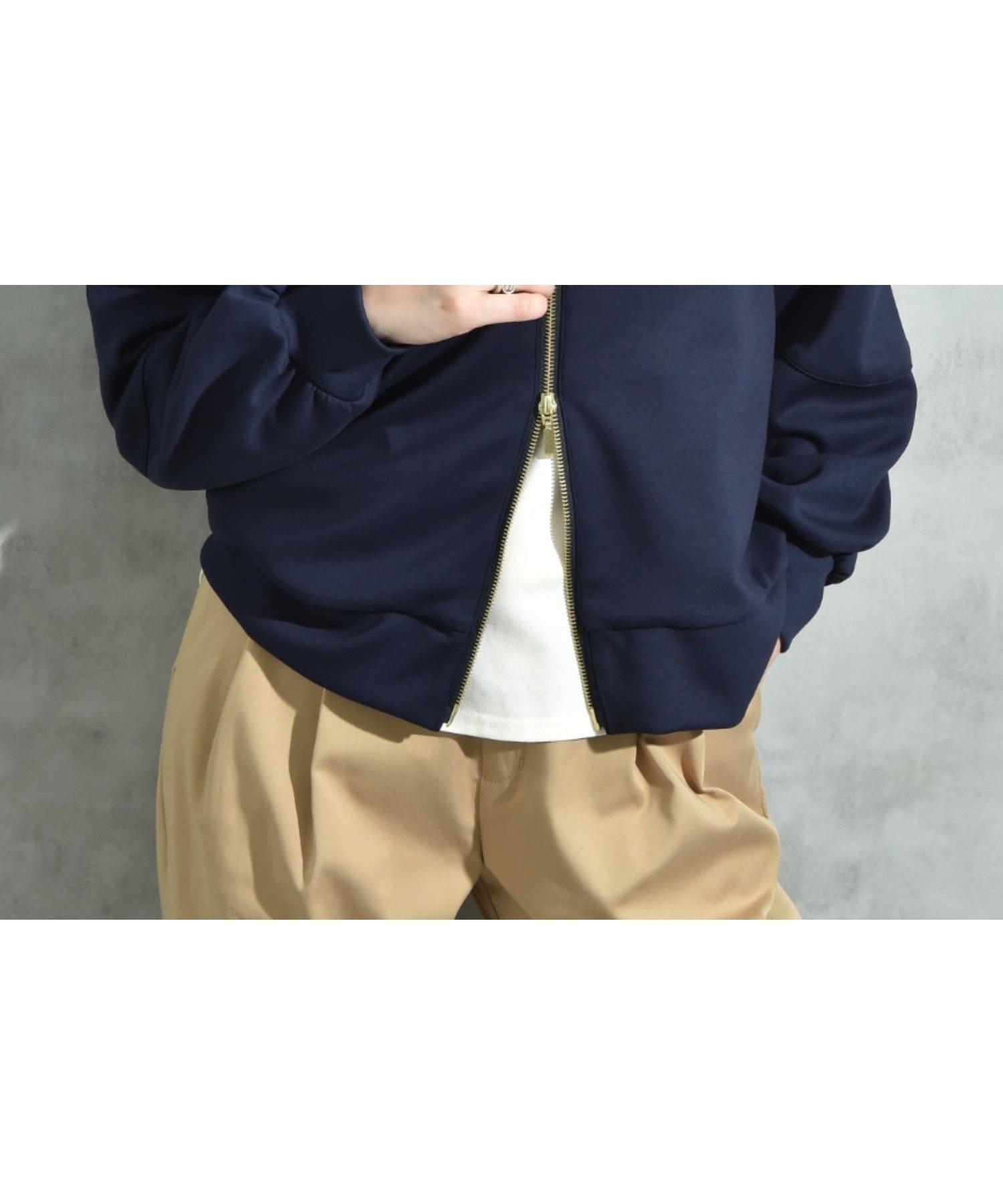 【インタープラネット/INTERPLANET】のダンボールZIPパーカー インテリア・キッズ・メンズ・レディースファッション・服の通販 founy(ファニー) ファッション Fashion レディースファッション Fashion for Women トップス・カットソー Cut & Sew Tops レディースパーカー・カジュアルフーディー Casual Hoodies & Sweatshirts エアリー Airy Texture コンパクト Compact, Small Size 切替 Switching, Contrast Panel 軽量 Lightweight, Ultra Light スリーブ Sleeve, Long Sleeve / Short Sleeve パーカー Hoodie, Parka ベーシック Basic, Essential ネイビー|ID: prp329100004736083 ipo3291000000034453561