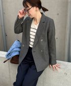 【ノーリーズ/NOLLEY'S】のツィードシャークテーラードダブルジャケット チャコールグレー|ID: prp329100004736142 ipo3291000000034516741