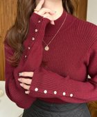 【モーメントプラス/moment+ / MEN】の12G袖口ボタンボトルネックリブニットプルオーバー ボルドー|ID: prp329100004736148 ipo3291000000034548627