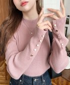 【モーメントプラス/moment+ / MEN】の12G袖口ボタンボトルネックリブニットプルオーバー ピンクベージュ|ID: prp329100004736148 ipo3291000000034949400