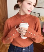 【モーメントプラス/moment+ / MEN】の12G袖口ボタンボトルネックリブニットプルオーバー オレンジ|ID: prp329100004736148 ipo3291000000034949401