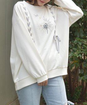 【アクシーズファム/axes femme】の編み上げアソート柄トレーナー 人気、トレンドファッション・服の通販 founy(ファニー) ファッション Fashion レディースファッション Fashion for Women おすすめ Recommended / Our Picks シンプル Simple, Minimal トレーナー Sweatshirt, Trainer フェミニン Feminine, Girly プリント Print, Printed Pattern ボトム Bottoms, Lower Wear リメイク Remake, Reconstructed 秋 Autumn |ID:prp329100004736204