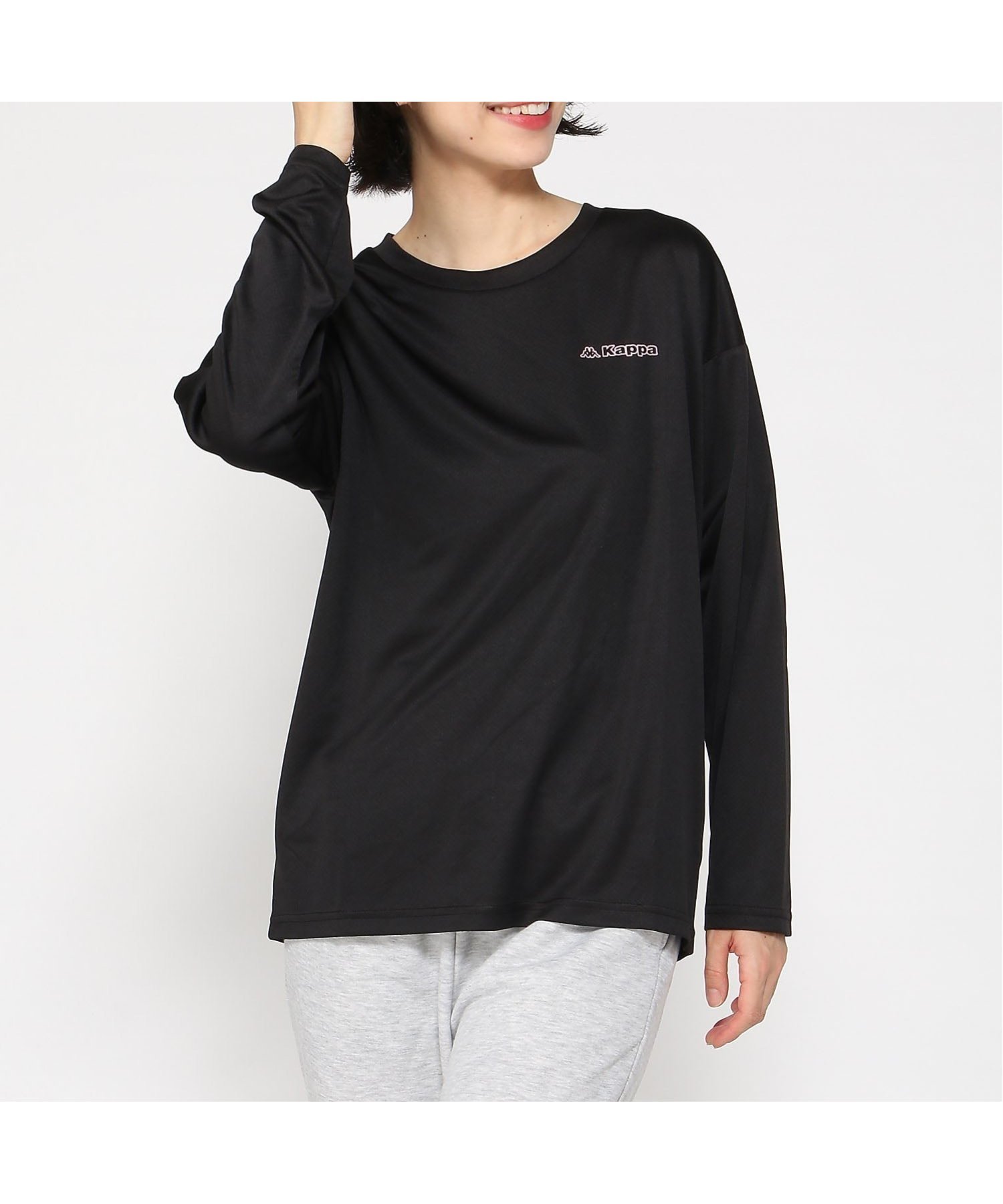 【ニッキー/nikki】のKappa/ロングスリーブTシャツ インテリア・キッズ・メンズ・レディースファッション・服の通販 founy(ファニー) 　ファッション　Fashion　レディースファッション　Fashion for Women　トップス・カットソー　Cut & Sew Tops　シャツ・ブラウス・オフィスカジュアル　Elegant Blouses & Button-Ups　ロングTシャツ・Tシャツ　Longline T-Shirts & Tees　シンプル　Simple, Minimal　スポーツ　Sports, Activewear　スリーブ　Sleeve, Long Sleeve / Short Sleeve　ボックス　Boxy, Box Shape　ミックス　Mix, Mixed Style　リラックス　Relax, Relaxed Fit　ロング　Long, Long-Length　BK|ID: prp329100004736277 ipo3291000000034244023