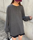 【チャオパニックティピー/CIAOPANIC TYPY】の【UNISEX】ピグメントヘンリーロンTEE 人気、トレンドファッション・服の通販 founy(ファニー) ファッション Fashion レディースファッション Fashion for Women トップス・カットソー Cut & Sew Tops ロングTシャツ・Tシャツ Longline T-Shirts & Tees アクセサリー Fashion Accessories インナー Innerwear ヴィンテージ Vintage Style カーディガン Cardigan, Knitwear サンダル Sandals, Summer Shoes ジャケット Jacket, Outerwear スニーカー Sneakers, Trainers スリット Slit, Slit Detail スリーブ Sleeve, Long Sleeve / Short Sleeve デニム Denim, Jeans Material トレンド Trend, Trending Now 定番 Standard, Basic Item ユニセックス Unisex, Genderless リラックス Relax, Relaxed Fit ワイド Wide, Wide Fit おすすめ Recommended / Our Picks thumbnail チャコールグレー|ID: prp329100004736400 ipo3291000000034783908