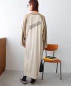 【アンドミー/andme】の配色ラグラン 長袖 プリント Tシャツワンピース ベージュ×ベージュ|ID: prp329100004736424 ipo3291000000034653213