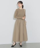 【ビームス ウイメン/BEAMS】のリブニットコンビ ウエストギャザーワンピース(手洗い可能) MOCHA|ID: prp329100004736434 ipo3291000000034508851