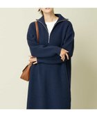 【アー ヴェー ヴェー/a.v.v】のハーフジップニットワンピース ネイビー|ID: prp329100004736453 ipo3291000000034643607